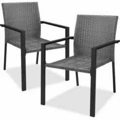 Best Choice Products Set Of 2 Stackable Wicker Chairs W/ Armrests, Steel Conversation Accent Furniture For Patio 14 Best Choice Products Set Of 2 Stackable Wicker Chairs W/ Armrests, Steel Conversation Accent Furniture For Patio -Best Choice Products GUEST f03c0ccf 2d22 4885 80ed 2e0773a84e4a