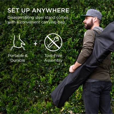 Best Choice Products Outdoor Adjustable Steel Hammock Stand For 9-14ft Hammocks W/ Hooks, Carrying Bag, 450lb Capacity 5 Best Choice Products Outdoor Adjustable Steel Hammock Stand For 9-14ft Hammocks W/ Hooks, Carrying Bag, 450lb Capacity - Image 5