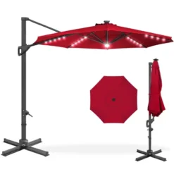 Best Choice Products 10ft 360-Degree Solar LED Cantilever Patio Umbrella, Outdoor Hanging Shade W/ Lights -Best Choice Products GUEST f5bd9e5b 5905 4c2b aec8 aaf092820c00