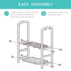 Best Choice Products 5-Piece Firewood Log Rack Holder Tools Set For Fireplace W/ Hook, Broom, Shovel, Tongs -Best Choice Products GUEST f6682cf5 606c 4a86 b041 f878844c0c98