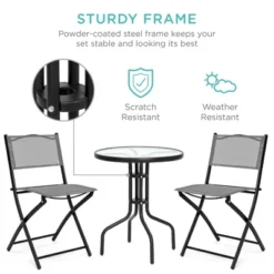 Best Choice Products 3-Piece Bistro Set -Best Choice Products GUEST f67063df 93db 40aa 9be0 f56f42303ded