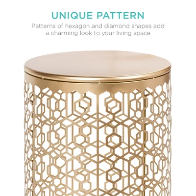 Best Choice Products Set Of 2 Decorative Nesting Round Patterned Accent Side Coffee End Table Nightstands 3 Best Choice Products Set Of 2 Decorative Nesting Round Patterned Accent Side Coffee End Table Nightstands - Image 3