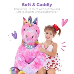 Best Choice Products 52in Kids Extra Large Plush Unicorn, Life-Size Stuffed Animal Toy W/ Rainbow Details -Best Choice Products GUEST fd090c21 96f8 44b2 8e18 e29fa8ae36a1